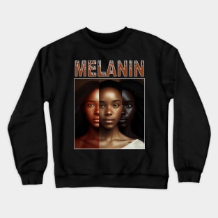 Melanin Shades Afrocentric Women Black Pride Crewneck Sweatshirt